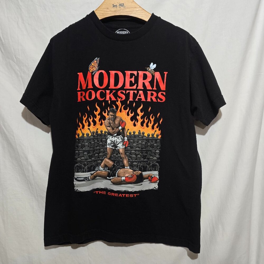 Modern Rockstars THE GREATEST Muhammad Ali SS Crewneck - Black - Sz M*